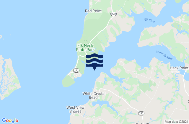 Mapa da tábua de marés em Arnold Point 0.4 mile west of, United States