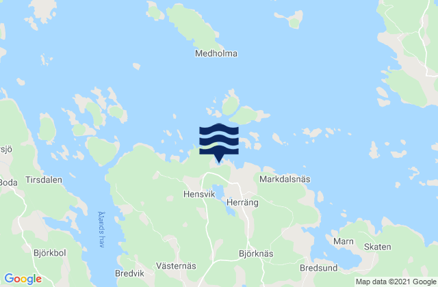 Mapa da tábua de marés em Arnö, Sweden
