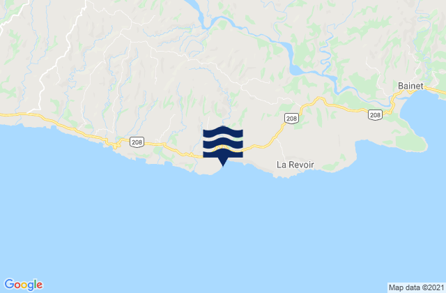 Mapa da tábua de marés em Arrondissement de Bainet, Haiti