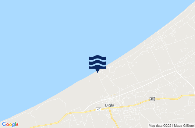 Mapa da tábua de marés em Ash Shaykh Zuwayd, Egypt