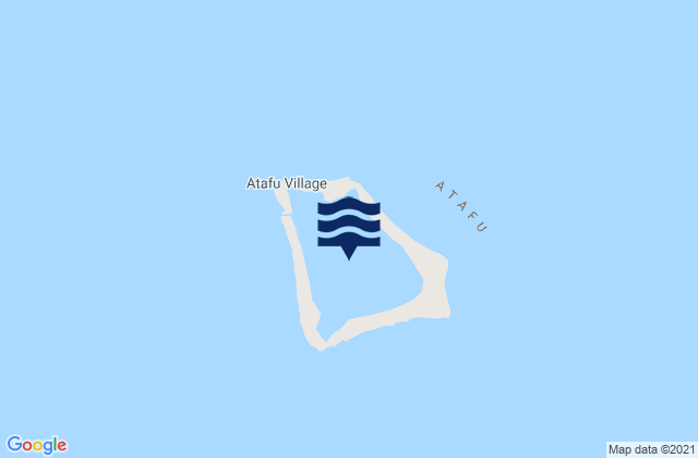 Mapa da tábua de marés em Atafu, Tokelau