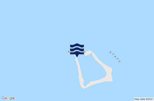 Mapa da tábua de marés em Atafu Village, Tokelau