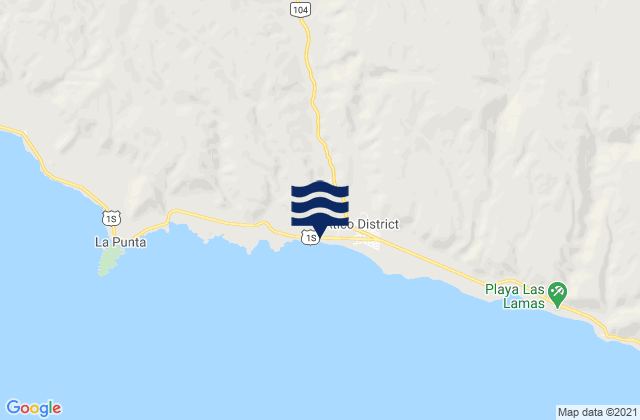 Mapa da tábua de marés em Atico, Peru