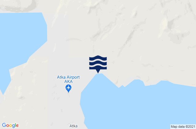 Mapa da tábua de marés em Atka, United States