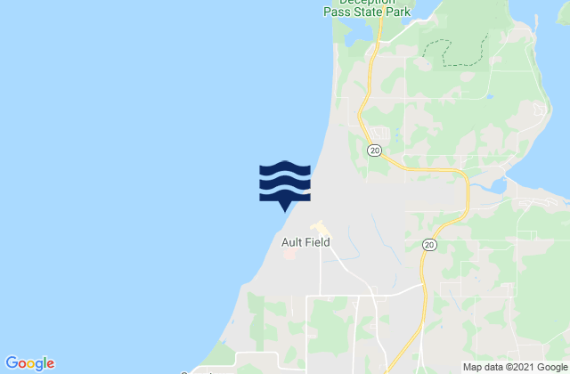 Mapa da tábua de marés em Ault Field, United States