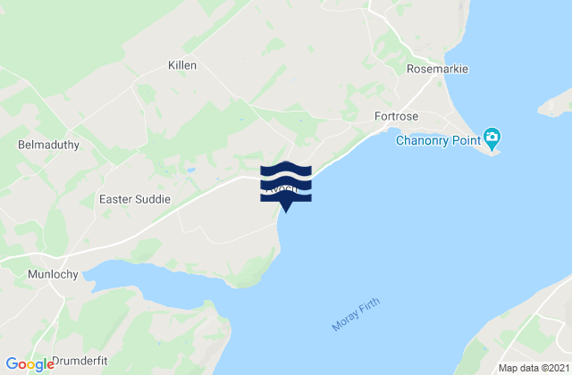 Mapa da tábua de marés em Avoch Bay, United Kingdom