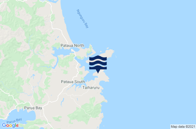 Mapa da tábua de marés em Awahoa Bay, New Zealand