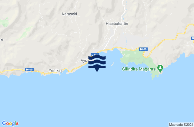 Mapa da tábua de marés em Aydıncık, Turkey
