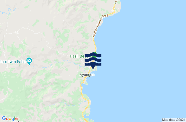 Mapa da tábua de marés em Ayungon, Philippines