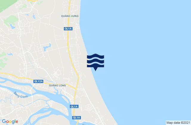 Mapa da tábua de marés em Ba Đồn, Vietnam