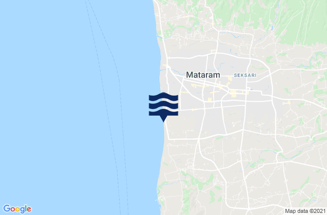 Mapa da tábua de marés em Babakan Barat, Indonesia