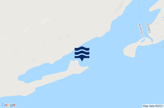 Mapa da tábua de marés em Babs Bay (Hudson Bay), Canada