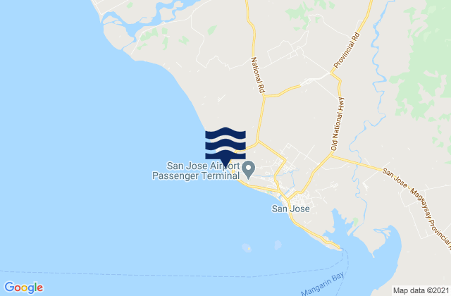 Mapa da tábua de marés em Babug, Philippines