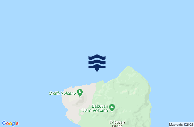 Mapa da tábua de marés em Babuyan Island, Philippines