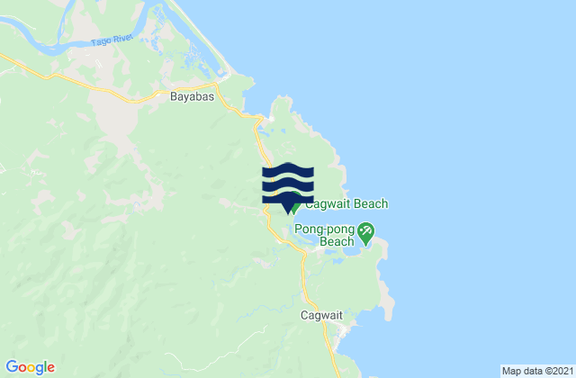 Mapa da tábua de marés em Bacolod, Philippines