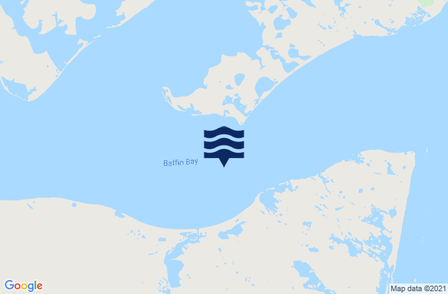 Mapa da tábua de marés em Baffin Bay, United States