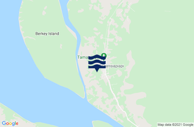 Mapa da tábua de marés em Bagan-siapiapi (Sungi Rokan), Indonesia