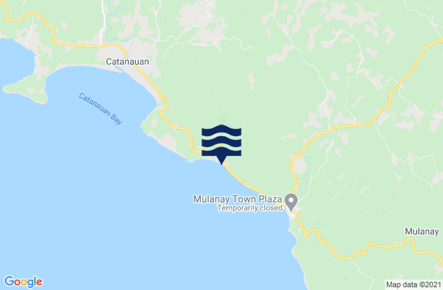 Mapa da tábua de marés em Bagupaye, Philippines