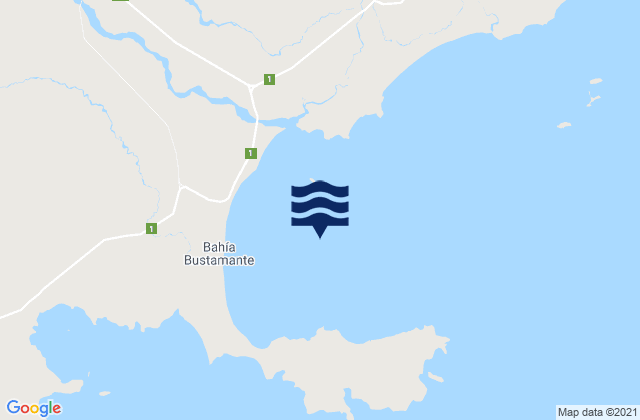 Mapa da tábua de marés em Bahía Bustamante, Argentina
