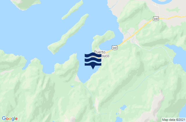 Mapa da tábua de marés em Bahía Chacabuco, Chile