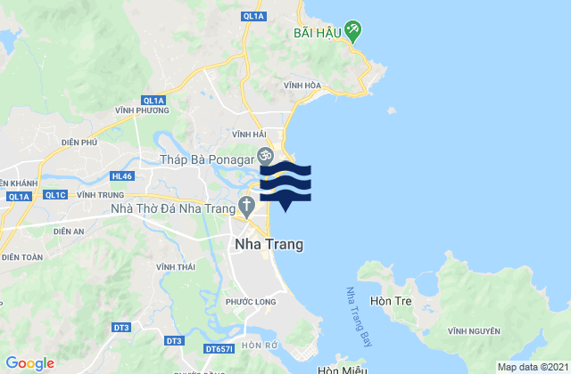 Mapa da tábua de marés em Baie de Nha Trang, Vietnam