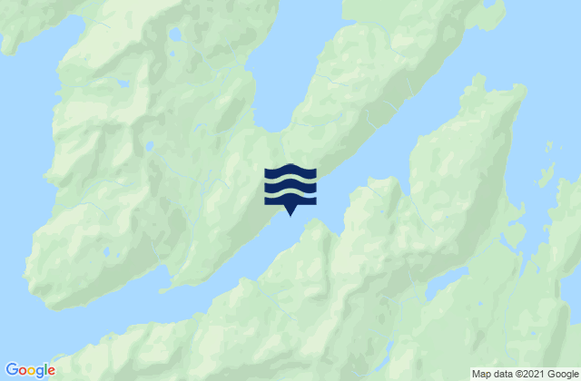 Mapa da tábua de marés em Bainbridge Pass, United States