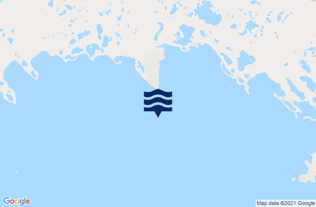 Mapa da tábua de marés em Baird Bay, Canada