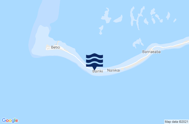 Mapa da tábua de marés em Bairiki Village, Kiribati