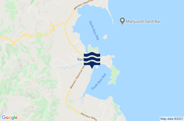 Mapa da tábua de marés em Bais City, Philippines