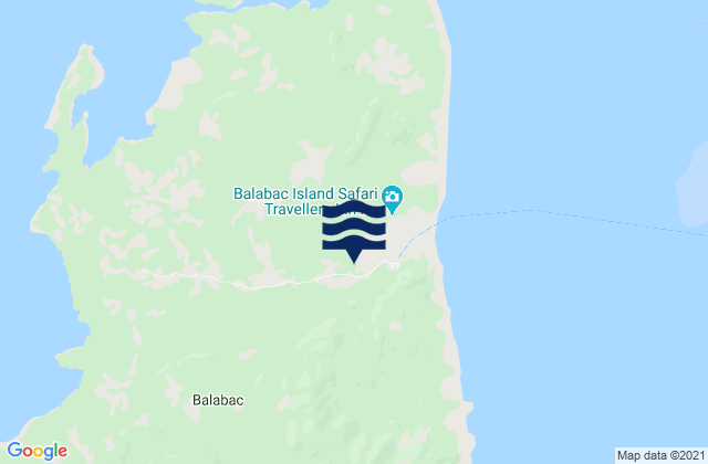 Mapa da tábua de marés em Balabac, Philippines