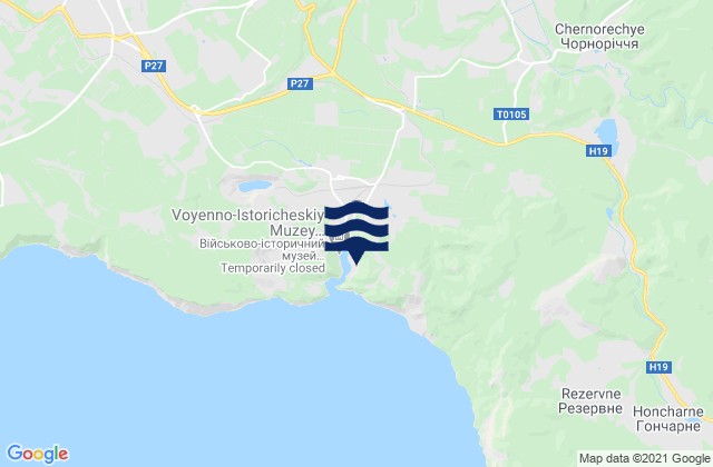 Mapa da tábua de marés em Balaklava, Ukraine