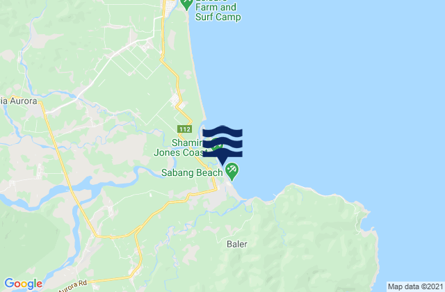 Mapa da tábua de marés em Baler - Charlie's Point, Philippines