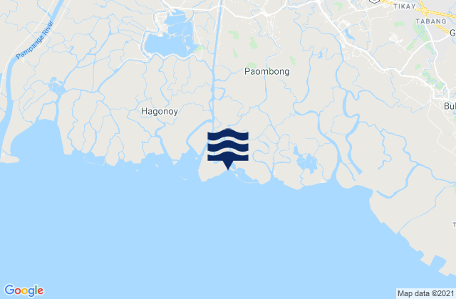 Mapa da tábua de marés em Balite, Philippines