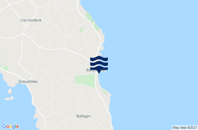 Mapa da tábua de marés em Ballywalter Beach, United Kingdom
