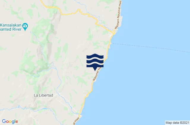Mapa da tábua de marés em Balogo, Philippines