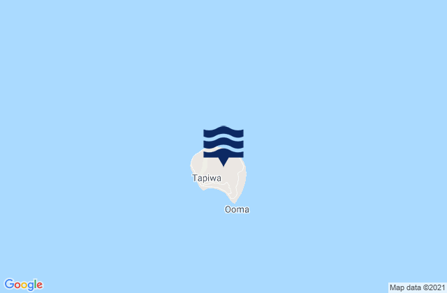 Mapa da tábua de marés em Banaba, Kiribati