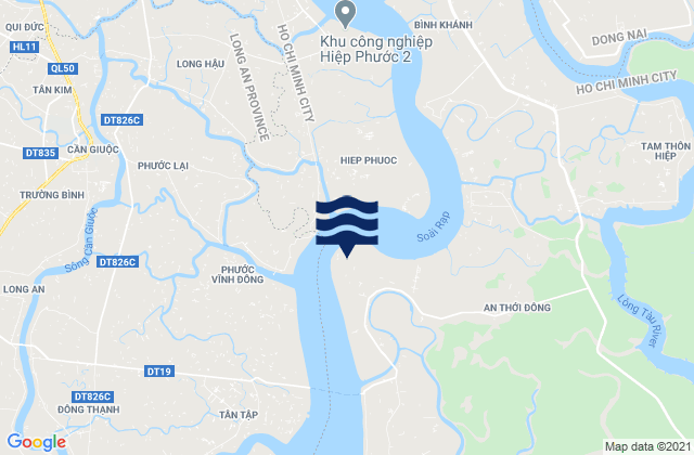 Mapa da tábua de marés em Banc de Corail, Vietnam