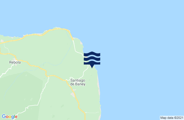 Mapa da tábua de marés em Baney, Equatorial Guinea