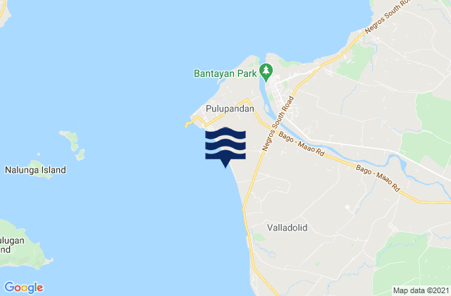 Mapa da tábua de marés em Banga, Philippines