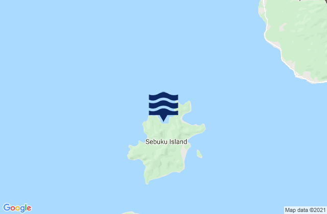 Mapa da tábua de marés em Bangkai Anchorage (Sebuku Island), Indonesia