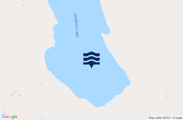 Mapa da tábua de marés em Banks Peninsula, Canada