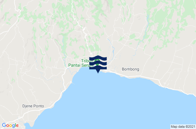 Mapa da tábua de marés em Bantaeng, Indonesia