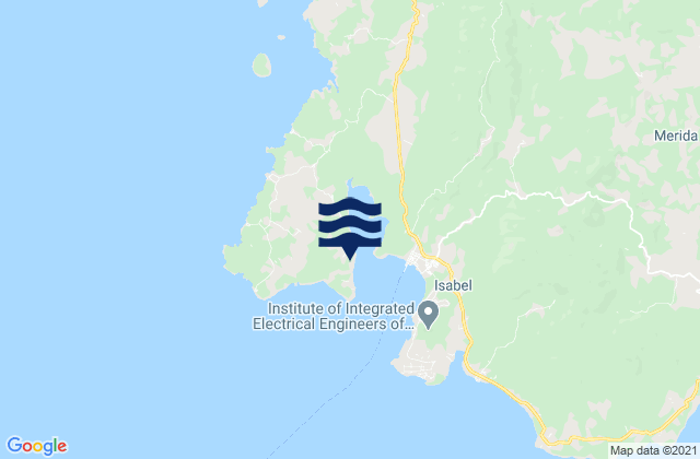 Mapa da tábua de marés em Bantiqui, Philippines