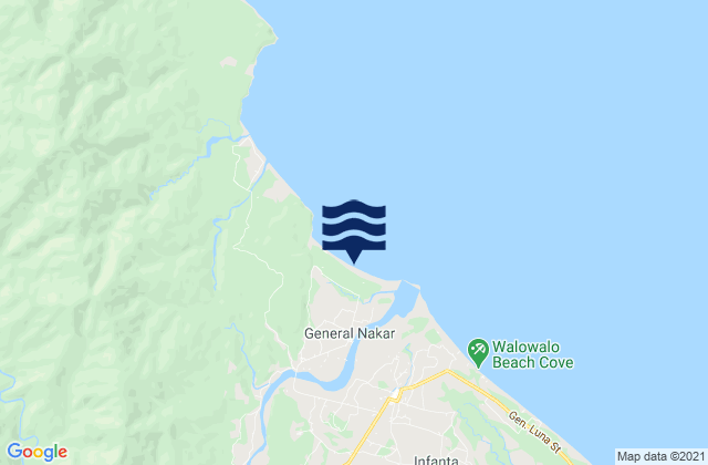 Mapa da tábua de marés em Banugao, Philippines