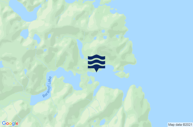 Mapa da tábua de marés em Baranof Warm Spring Bay, United States