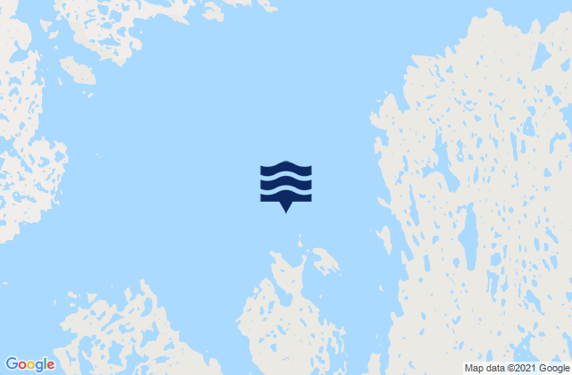 Mapa da tábua de marés em Barbour Bay, Canada