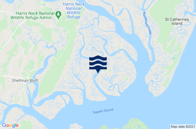 Mapa da tábua de marés em Barbour Island (Barbour Island River), United States