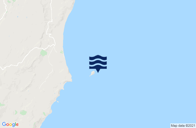 Mapa da tábua de marés em Bare Island (Motu o Kura), New Zealand