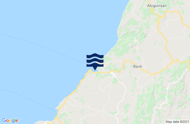 Mapa da tábua de marés em Barili, Philippines