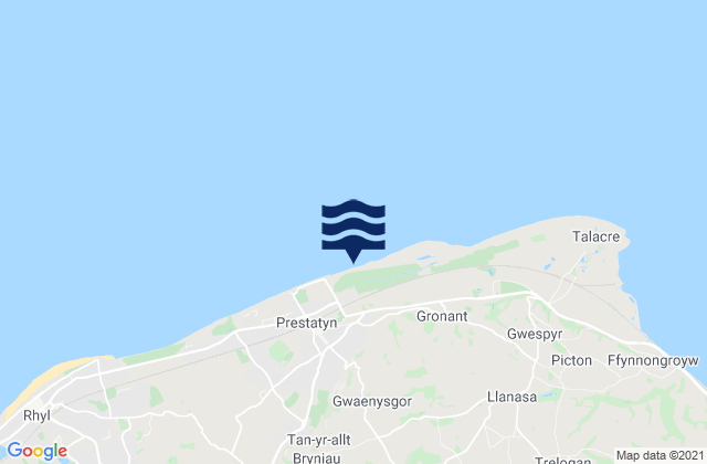 Mapa da tábua de marés em Barkby Beach, United Kingdom